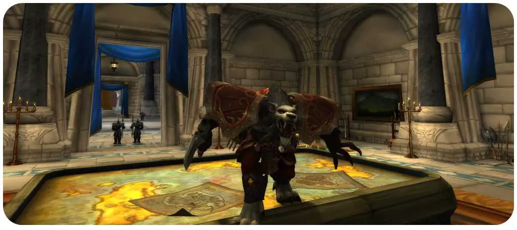 Alliance races: Worgen roaring in Stormwind