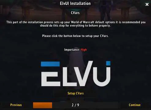 ElvUI installation screen 2