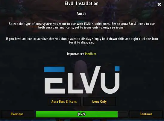ElvUI installation screen 8