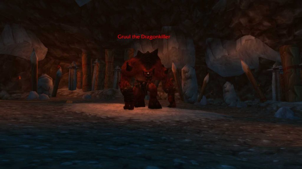 Screenshot of Gruul in Gruul's Lair raid