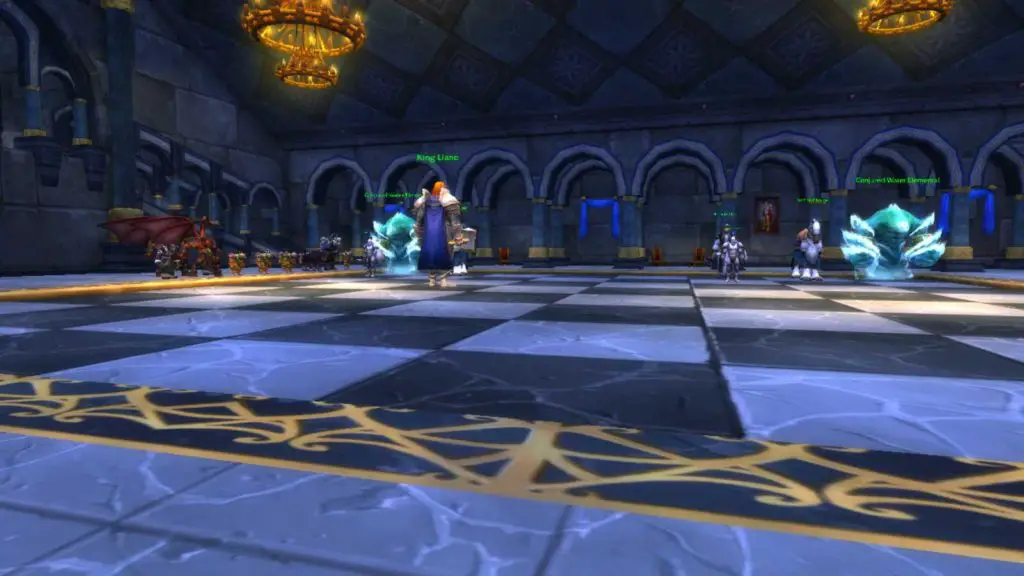 Screenshot of chess event in Karazhan