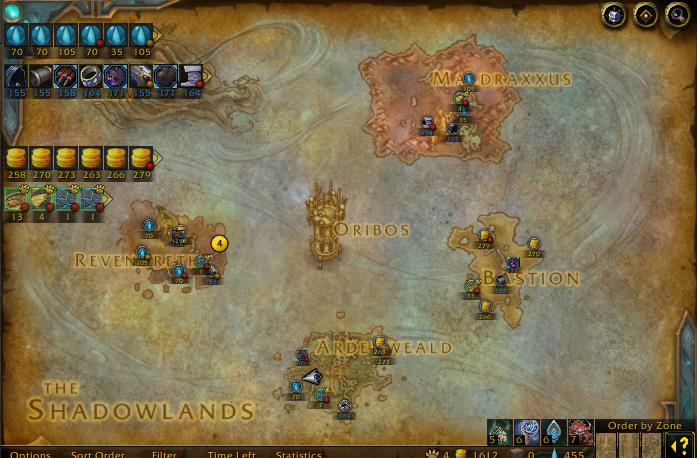 Screenshot of World Quest Tracker map.