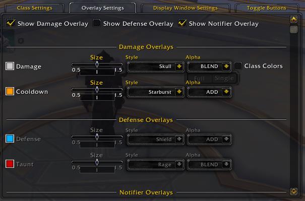 Screenshot of Conflict Rotation Optimizer (ConRo) WoW addon settings