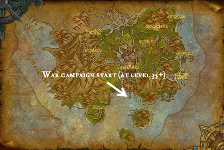 Screenshot of Dazar'alor in World of Warcraft