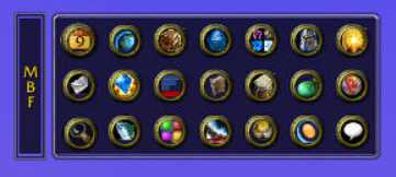 Screenshot of MBF addon in WoW