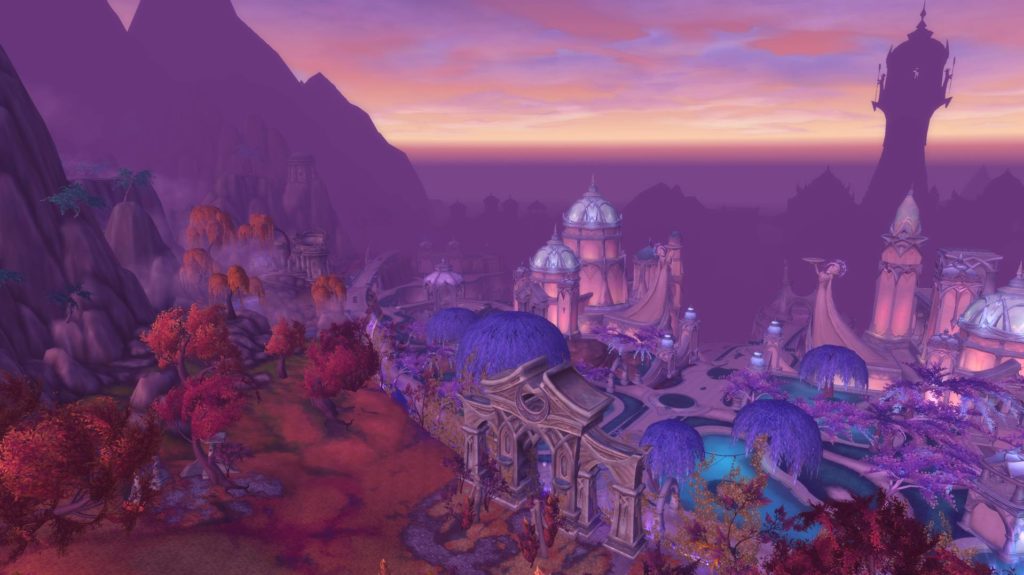 Screenshot of Suramar in World of Warcraft
