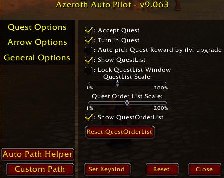 azeroth auto pilot not working