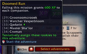 Screenshot of Venture Plan WoW Addon