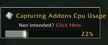 Progress bar from Addons Cpu Usage WoW Addon