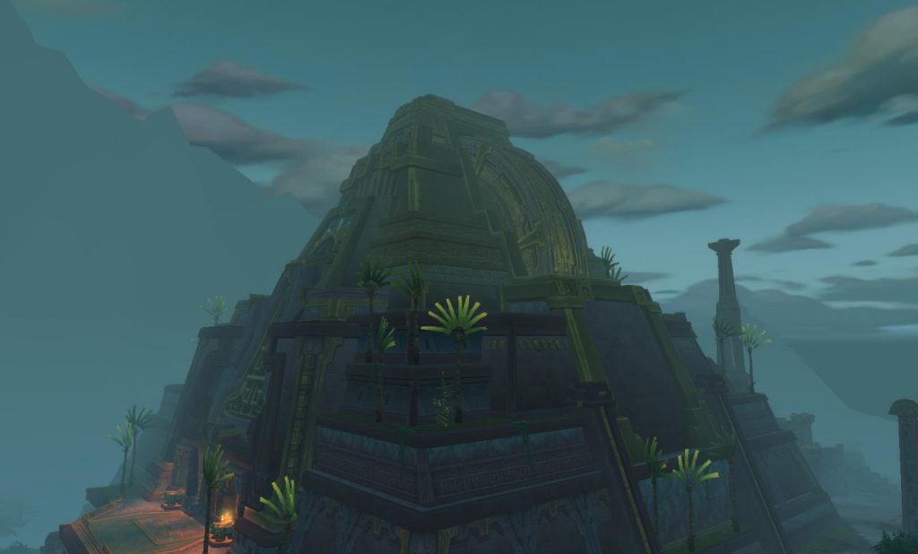 Screenshot of pyramid in Zandalar World of Warcraft