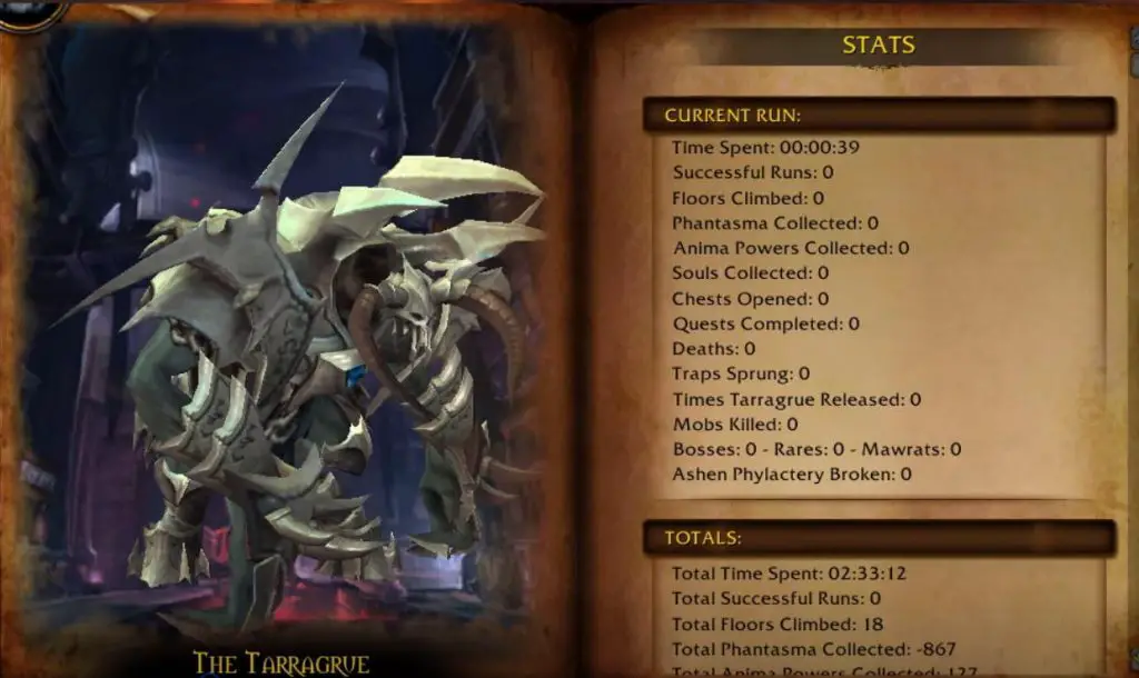 Torghast TourGuide addon Torghast stats