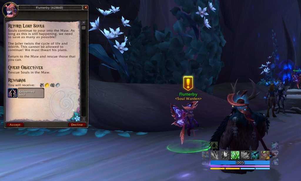 Return lost souls quest in World of Warcraft