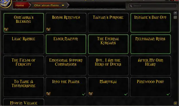 Screenshot of the BtWQuests addon in World of Warcraft